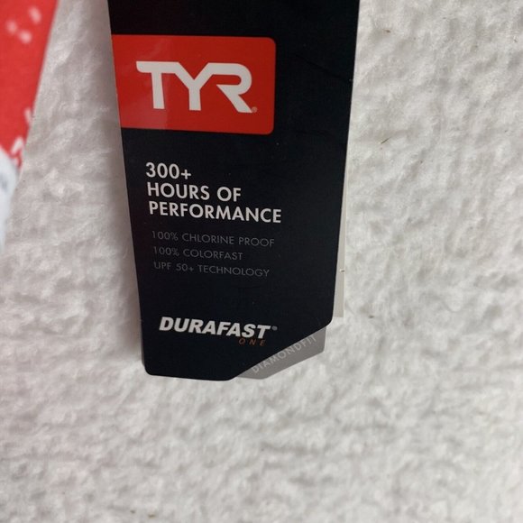 TYR Swimsuit Women 36 American Flag Print Cross Back Performance One Piece 8050 - Picture 2 of 6